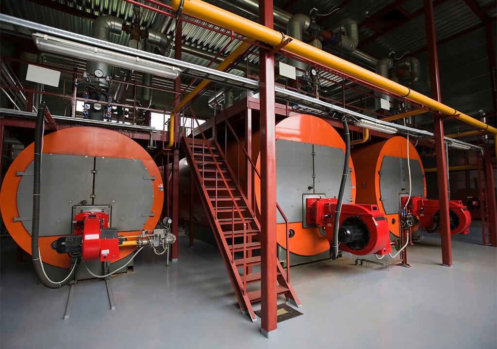 Sala de caldeiras industriais